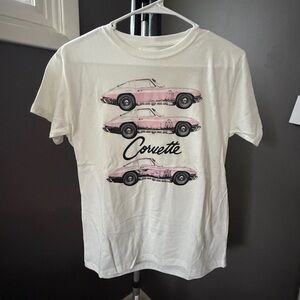 Corvette Graphic White Tee - Short Sleeve